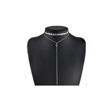 Gold or White Gold-Plated 2-Piece Choker Set