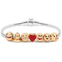 3D Fun Faces Charm Bracelet