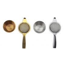 1 or 2 Retro-Style Stainless Steel Tea Strainers - 2 Colours