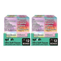 12 or 24 Cube Boxes of Splesh Ultra-Soft 3-Ply Facial Tissues