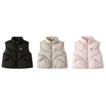 Children's Thick Down Cotton Puffer Vest - 3 Colours, 5 Sizes!