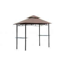 Outsunny 2.5M BBQ Gazebo with Canopy - Brown or Grey