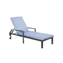Outsunny Rattan Wicker Lounger with Cushions