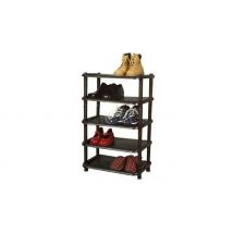 5 Tier Black Shoe Rack Unit