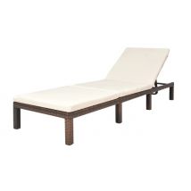 Reclining Rattan Sun Lounger - 2 Colours