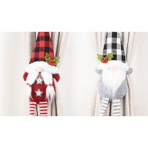 Plush Christmas Nordic Gonk Curtain Tieback - 2 Colours