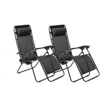 2-Pack Zero Gravity Reclining Sun Loungers!