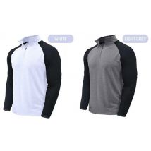 Two-Tone Zipped High-Neck Sweatshirt - 8 Colours,  4 Sizes