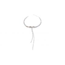 Sparkly Rhinestone Bowknot Pendant Necklace