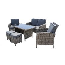 6-Piece Rattan Garden Furniture Set