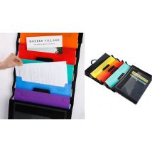 6-Pocket Multicolour Hanging File Folder