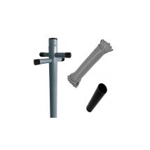 2.4M Heavy Duty Washing Line Post with PVC Wire