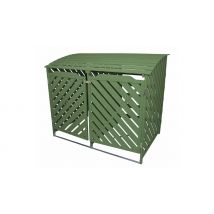 Sage Green Double Wheelie Bin Storage Box