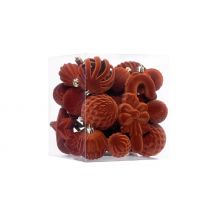 28-Piece Velvet Christmas Bauble Set - 4 Colours