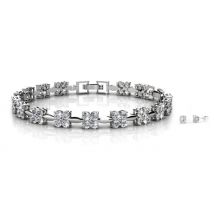Solitaire Tennis Bracelet & Earrings Set - Encrusted with Crystals from Swarovski!