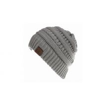 Slouchy Knit Beanie Hat With Ponytail Cutout - 9 Colours