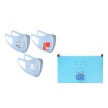 Kids' Cartoon Face Cover With Storage Bag