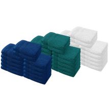 10 or 12 Pack Super Soft Cotton Face Towels - 11 Colours