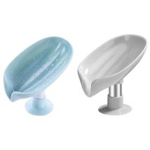 1 or 2 Lotus Leaf-Shaped Sloped Soap Dishes - 2 Colours