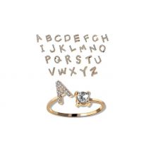 Adjustable Alphabet Knuckle Rings - A-Z Gold & Silver