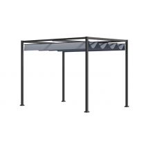 Outsunny Metal Outdoor Pergola with Retractable Roof