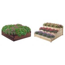 Outsunny Wooden Raised Bed Garden Planters - 2 Designs