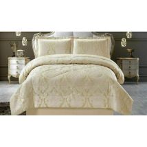 Quilted Jacquard Bedspread With Matching Pillows - 2 Colours