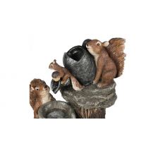 Animal Family Miniature Solar Light Statue - Geese or Squirrels