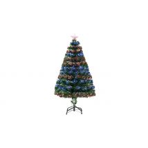 5Ft HOMCOM Artificial Christmas Tree with Multi-Coloured LED Light