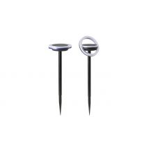 2-Pack of Solar-Powered 12 LED Rotating Garden Lights  - 2 Colours