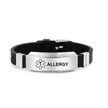 Silicone Strap Medical Warning Bracelet - 15 Designs!