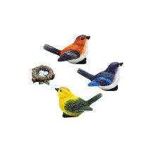4-Piece Garden Bird & Nest Ornament Set