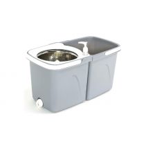 Telescopic Spin Mop & Dual Bucket - with 3 Microfibre Heads!