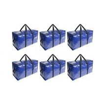 Pack of 6 Heavy-Duty Plastic Storage Bags with Handles!