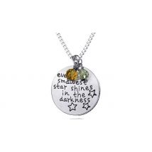 Engraved Quote Pendant Necklace - 4 Options