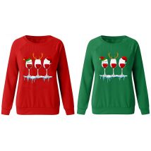 Snowy Wine Glass Christmas Jumper - 6 Colours & 5 Sizes