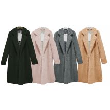Fluffy Teddy Cardigan Coat - 4 Colours & 5 Sizes
