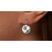 18K Gold 8mm Luxury Crystal Drop Earrings