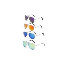 2 Pairs of Unisex Aviator Sunglasses - 6 Designs