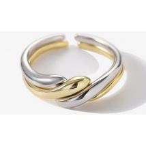 18K Gold Plated 'Together As One' Wave Rings