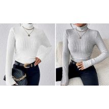 Women's Turtle Neck Long-Sleeved Top - 5 Colours, 4 Sizes!