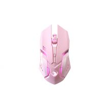 Pink Wireless Gaming Mouse with Backlight