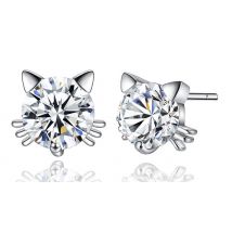 Crystal Cat Whisker Stud Earrings