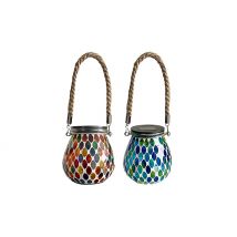Solar-Powered Waterproof Mosaic Lantern Light - 2 Colours