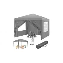 Premium Grey Gazebo With Removable Sides