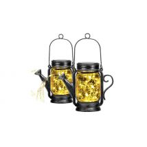 2-in-1 Mason Jar Lantern Solar Garden Light - Standing or Hanging!