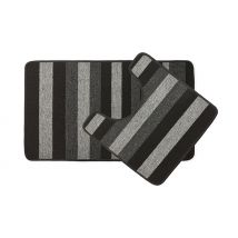 2-Piece Jersey Stripes Bathmat Set - 5 Colours