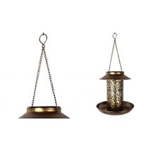 Solar Hanging Metal Bird Feeder