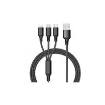 3-in-1 USB Fast Charging Cable - 4 Colours