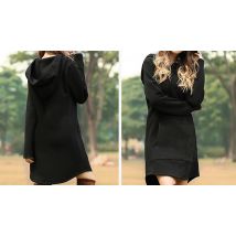 Hooded Long-Sleeve Dress - 5 Colours & 6 Sizes